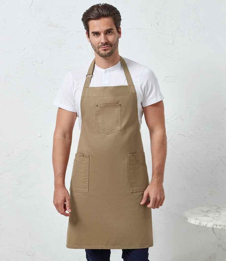 Premier Chino Cotton Bib Apron - Brand It Essex Ltd