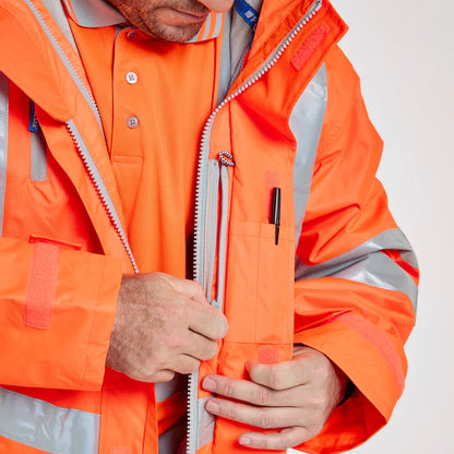 PULSAR® PROTECT Hi-Vis Mesh Lined Storm Coat (PR499)