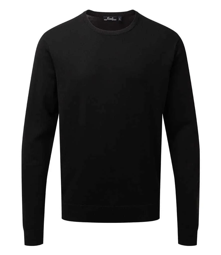 Personalised Custom Branded Premier Crew Neck Cotton-Rich Knitted Sweater - Brand It Essex Ltd