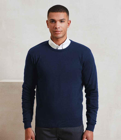 Personalised Custom Branded Premier Crew Neck Cotton-Rich Knitted Sweater - Brand It Essex Ltd