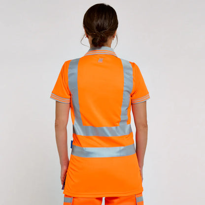 PULSAR® PROTECT Women's Hi-Vis Orange Polo Shirt (PR701)