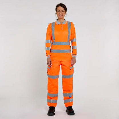 PULSAR® PROTECT Hi-Vis Long Sleeved Polo Shirt (PR703)