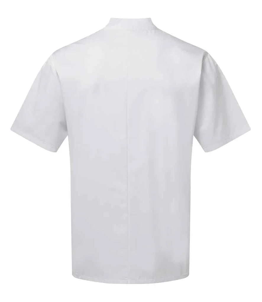 Personalised Custom Branded Premier Essential Short Sleeve Chef's Jacket - PR900 - Brand It Essex Ltd