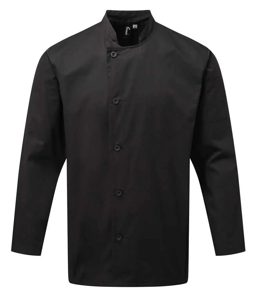Personalised Custom Branded Premier Essential Long Sleeve Chef's Jacket - PR901 - Brand It Essex Ltd