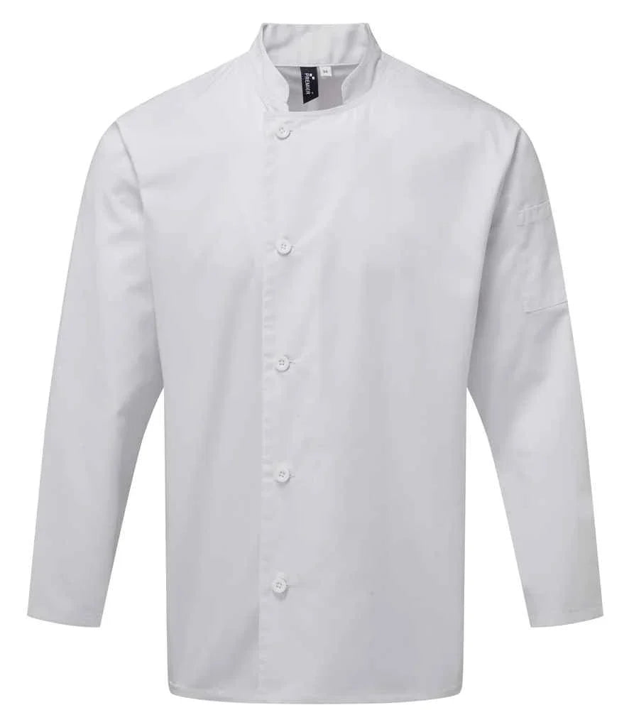Personalised Custom Branded Premier Essential Long Sleeve Chef's Jacket - PR901 - Brand It Essex Ltd