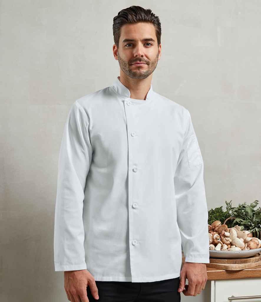 Personalised Custom Branded Premier Essential Long Sleeve Chef's Jacket - PR901 - Brand It Essex Ltd