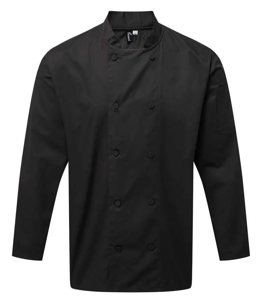 Personalised Custom Branded Premier Coolchecker® Long Sleeve Chef's Jacket - PR903 - Brand It Essex Ltd