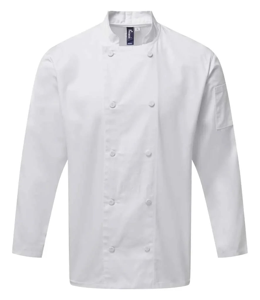 Personalised Custom Branded Premier Coolchecker® Long Sleeve Chef's Jacket - PR903 - Brand It Essex Ltd