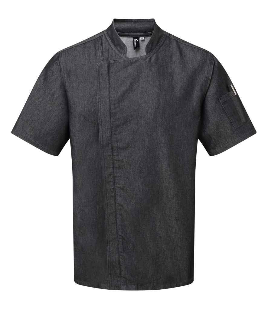 Personalised Custom Branded Premier Short Sleeve Zipped Chef's Jacket - PR906 - Brand It Essex Ltd