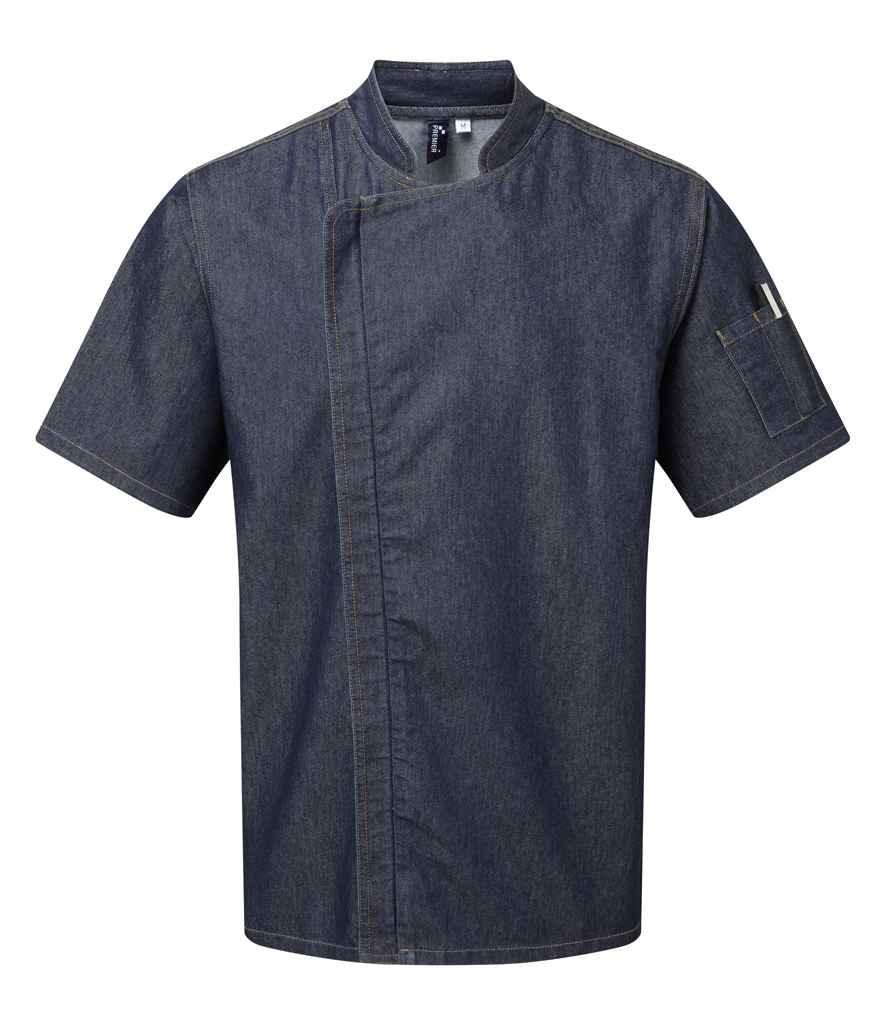 Personalised Custom Branded Premier Short Sleeve Zipped Chef's Jacket - PR906 - Brand It Essex Ltd