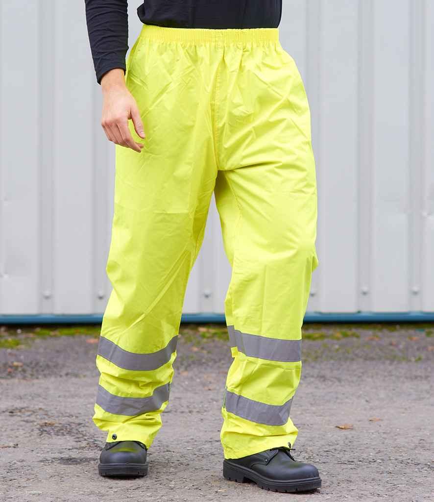 Portwest Hi-Vis Rain Trousers - PW012 - Brand It Essex Ltd