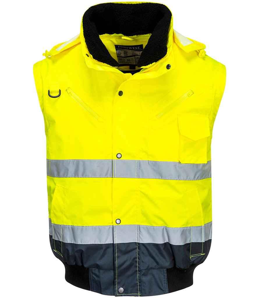 Portwest 3-in-1 Hi-Vis Bomber Jacket - PW013 - Brand It Essex Ltd