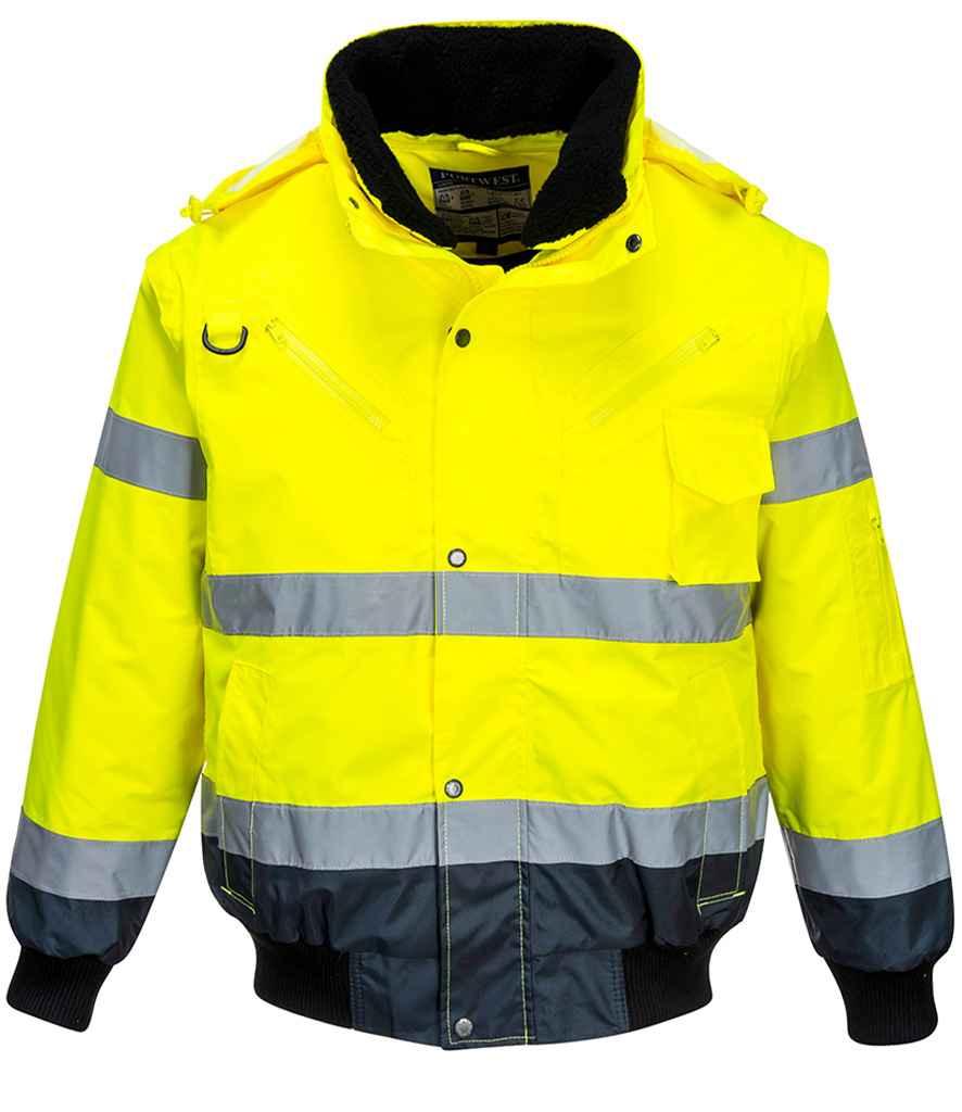 Portwest 3-in-1 Hi-Vis Bomber Jacket - PW013 - Brand It Essex Ltd