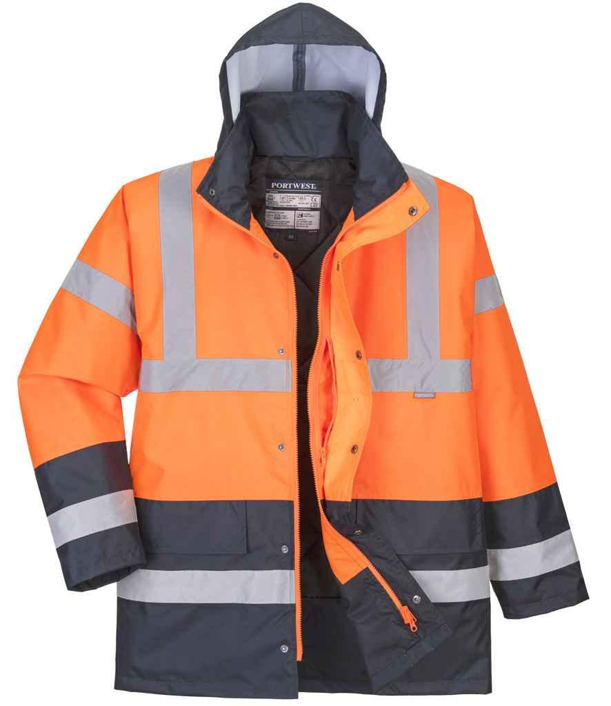 Portwest Hi-Vis Contrast Traffic Jacket - PW025 - Brand It Essex Ltd