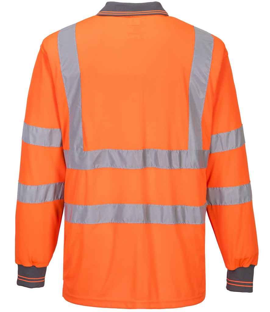 Personalised Custom Branded Portwest Hi-Vis Long Sleeve Polo Shirt - PW059 - Brand It Essex Ltd