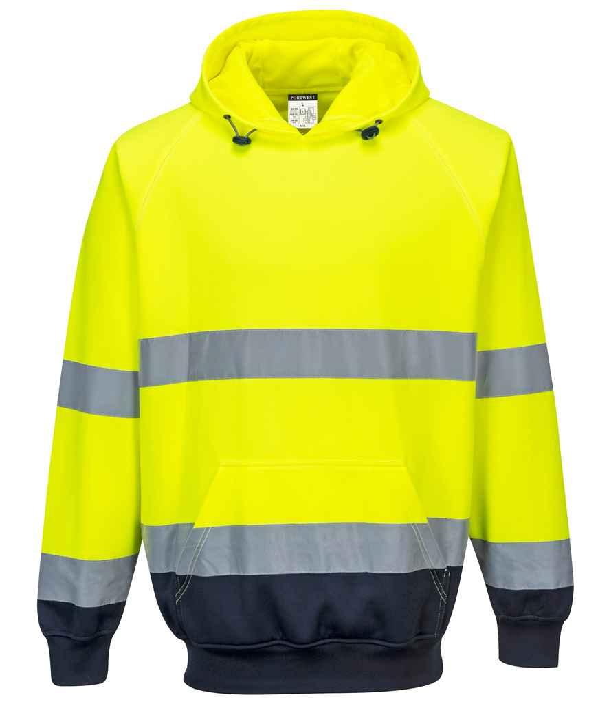Personalised Custom Branded Portwest Hi-Vis Two Tone Hooded Sweatshirt - PW1250 - Brand It Essex Ltd