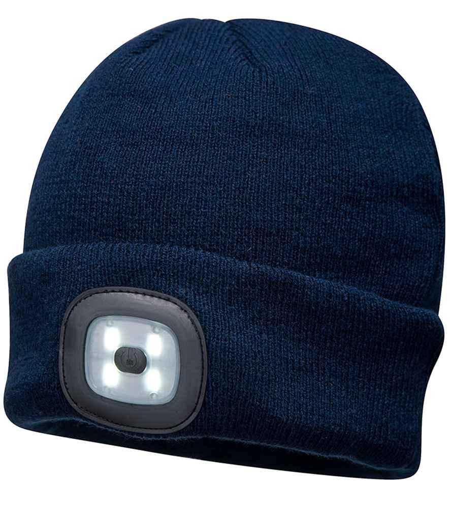 Personalised Custom Branded Portwest LED Head Light Beanie - PW667 - Brand It Essex Ltd