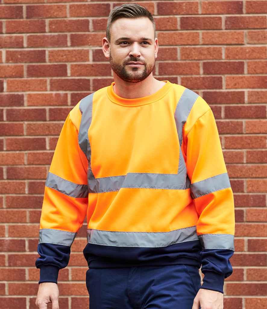 Personalised Custom Branded Portwest Hi-Vis Two Tone Sweatshirt - PW668 - Brand It Essex Ltd