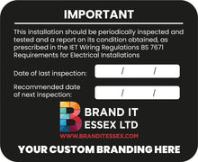 Custom Periodic Inspection Sticker – (110mm x 90mm)