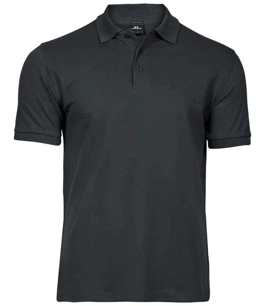 Tee Jays Luxury Stretch Pique Polo Shirt - Dark Grey - Brand It Essex Ltd
