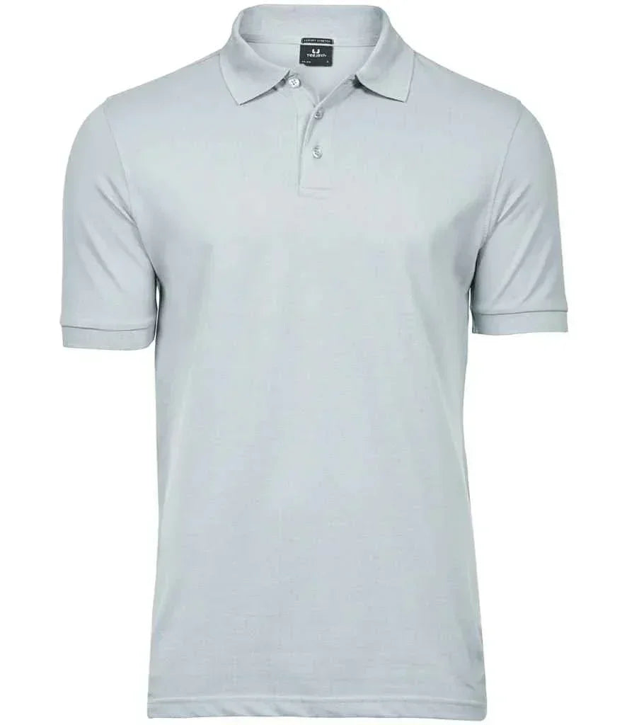 Tee Jays Luxury Stretch Pique Polo Shirt - Ice Blue - Brand It Essex Ltd