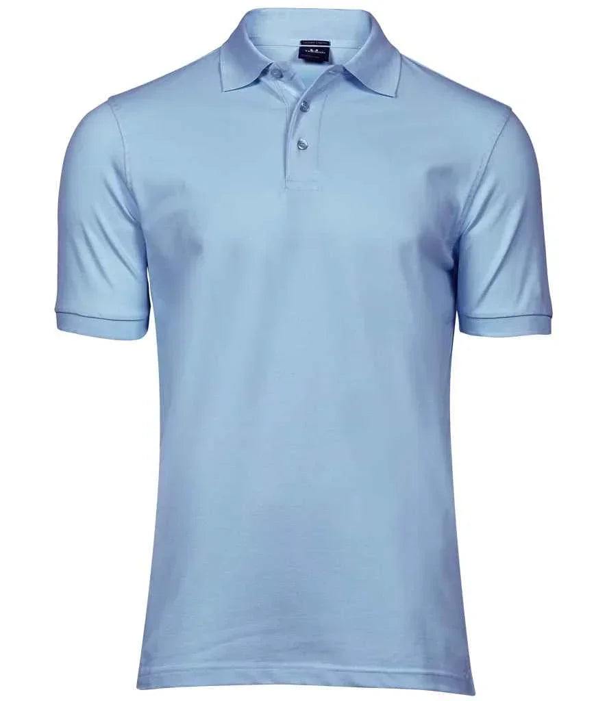 Tee Jays Luxury Stretch Pique Polo Shirt - Light Blue - Brand It Essex Ltd