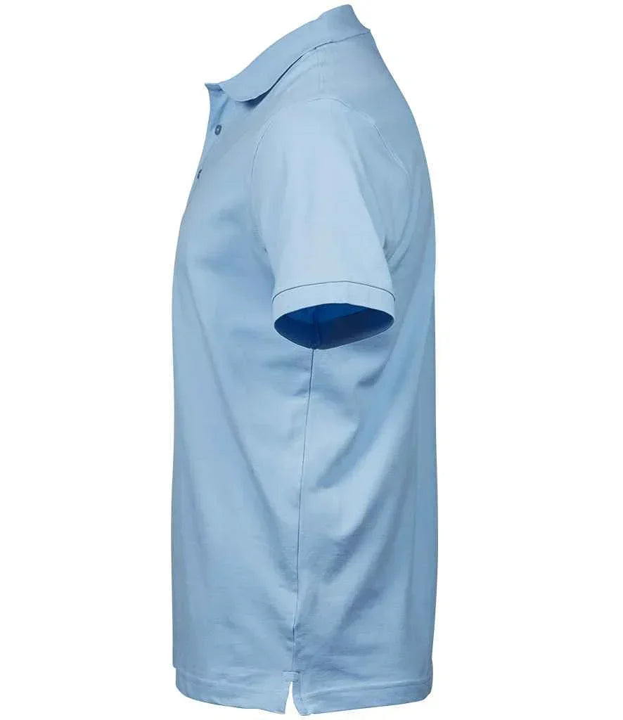 Tee Jays Luxury Stretch Pique Polo Shirt - Light Blue - Brand It Essex Ltd