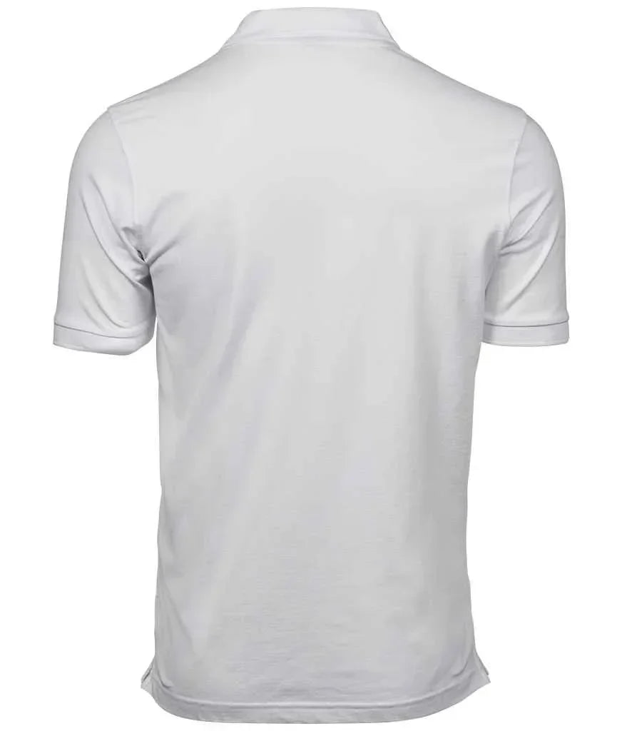 Tee Jays Luxury Stretch Pique Polo Shirt - White - Brand It Essex Ltd