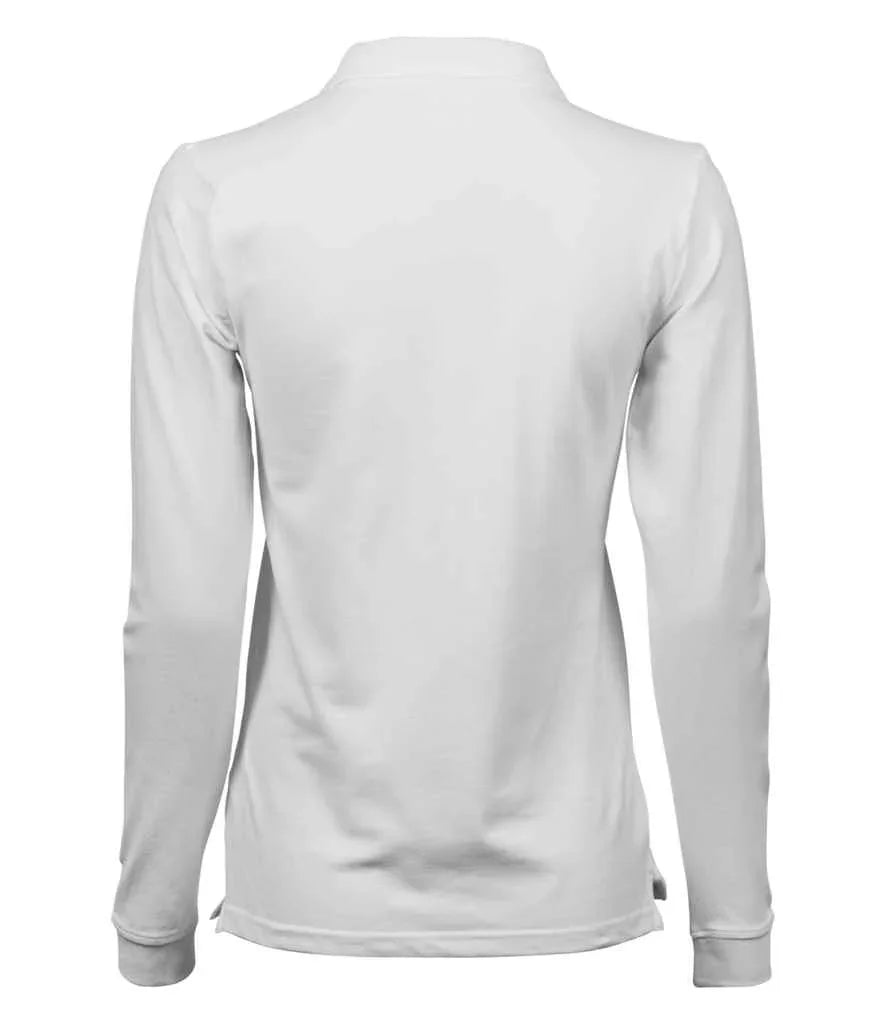Tee Jays Ladies Luxury Stretch Long Sleeve Polo Shirt - TJ146 - Brand It Essex Ltd