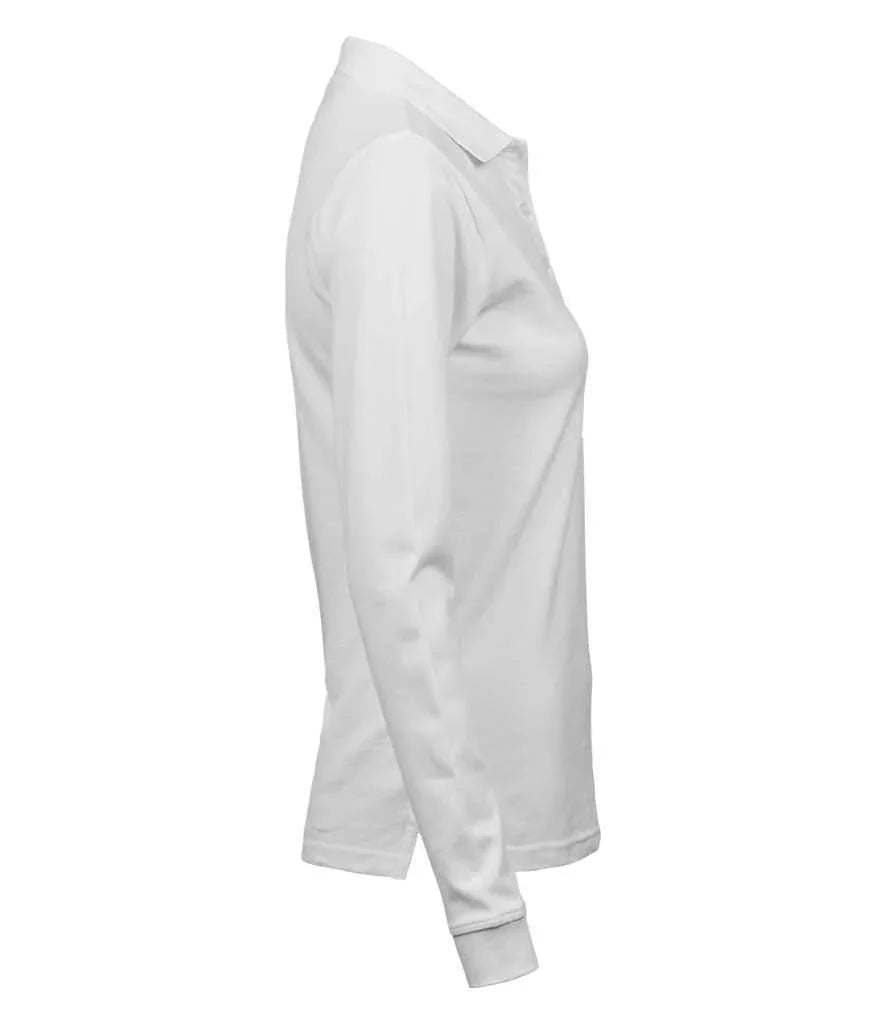 Tee Jays Ladies Luxury Stretch Long Sleeve Polo Shirt - TJ146 - Brand It Essex Ltd