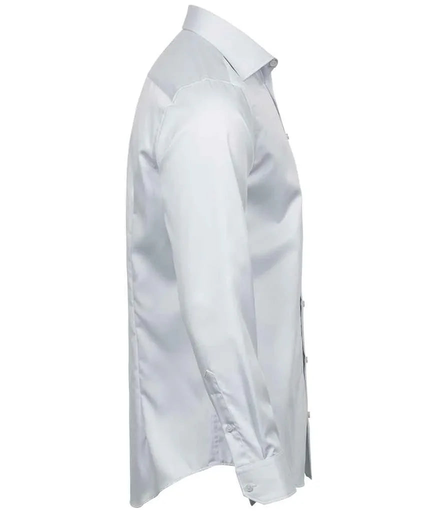 Tee Jays Luxury Slim Fit Long Sleeve Oxford Shirt - TJ4021 - Brand It Essex Ltd