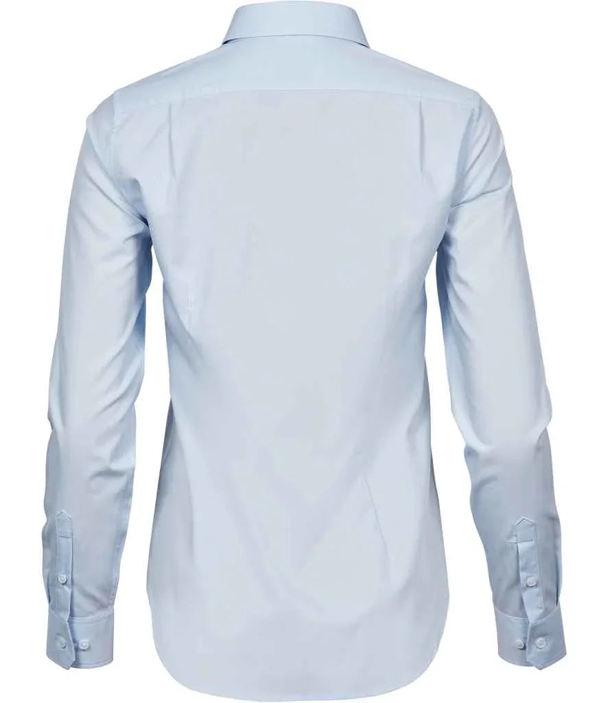 Tee Jays Ladies Stretch Luxury Long Sleeve Poplin Shirt - TJ4025 - Brand It Essex Ltd