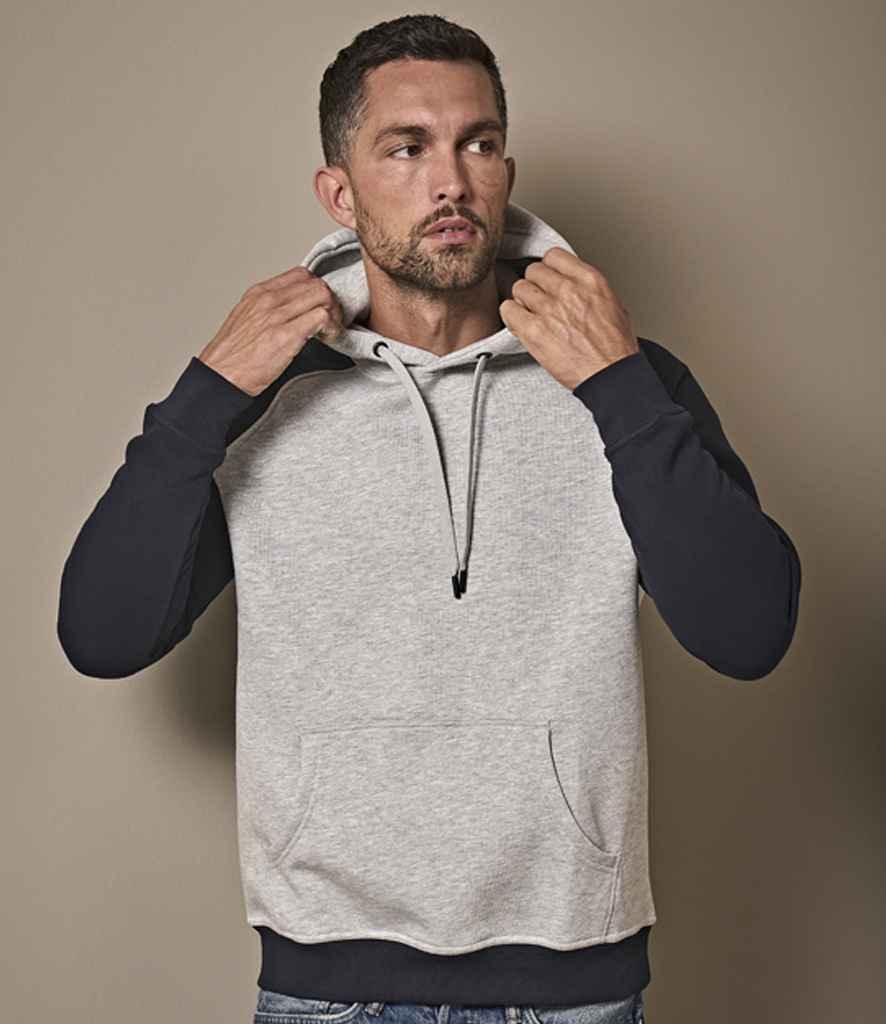 Tee Jays Two Tone Raglan Hooded Sweatshirt - CLEARANCE - Brand It Essex Ltd
