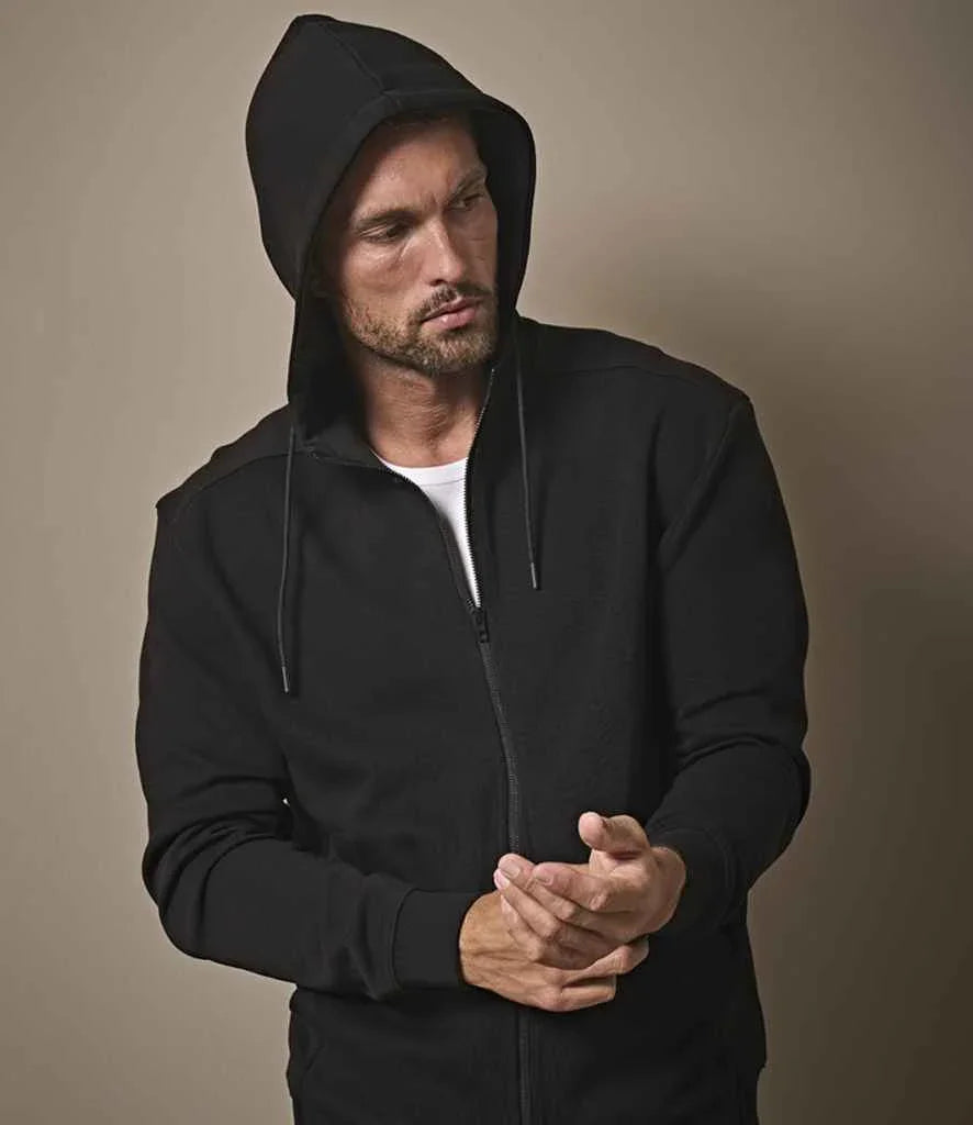 Tee Jays Ribbed Interlock Full Zip Hooded Sweatshirt - TJ5508 - Brand It Essex Ltd