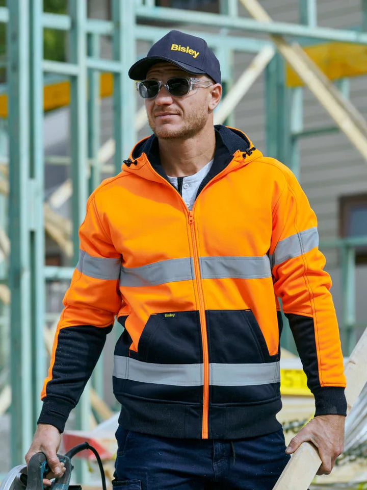 Personalised Custom Branded Bisley Taped Hi Vis Fleece Hoodie - Brand It Essex Ltd
