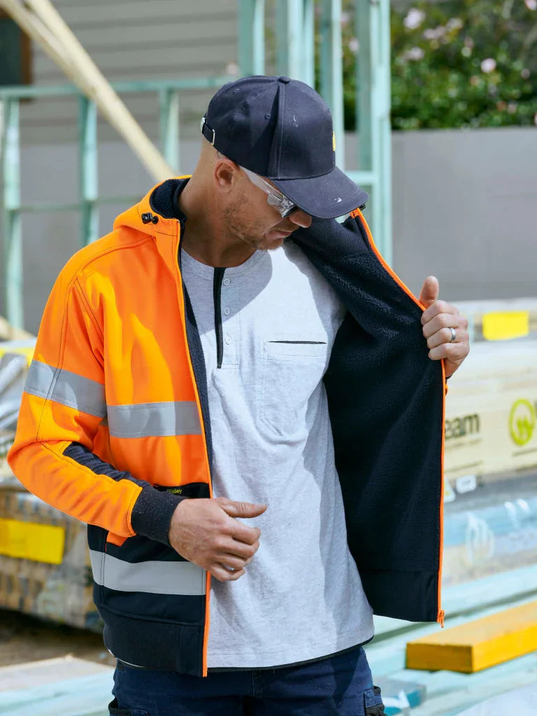 Personalised Custom Branded Bisley Taped Hi Vis Fleece Hoodie - Brand It Essex Ltd