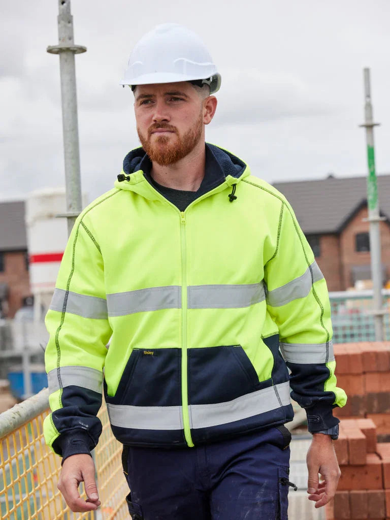 Personalised Custom Branded Bisley Taped Hi Vis Fleece Hoodie - Brand It Essex Ltd