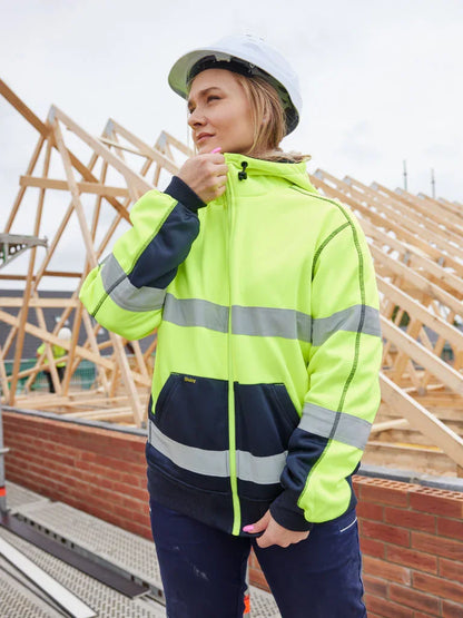 Personalised Custom Branded Bisley Taped Hi Vis Fleece Hoodie - Brand It Essex Ltd