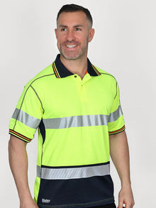 Bisley TAPED HI VIS POLYESTER MESH POLO - Brand It Essex Ltd