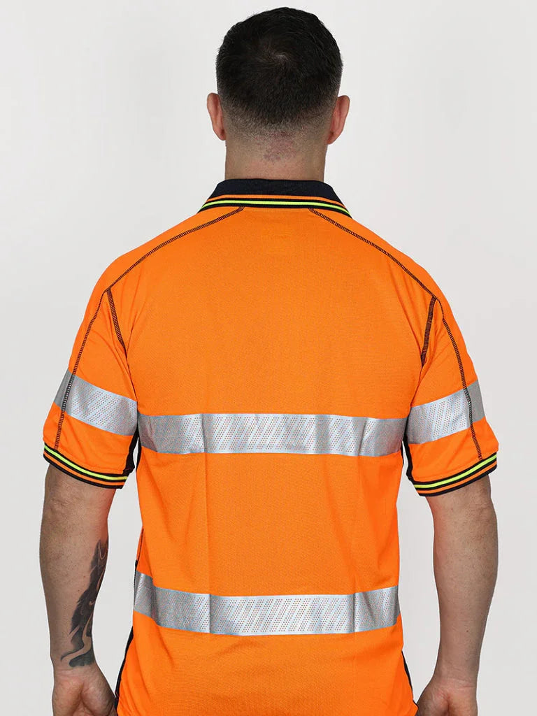 Personalised Custom Branded Bisley Taped Hi Vis Polyester Mesh Polo - Brand It Essex Ltd