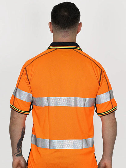 Personalised Custom Branded Bisley Taped Hi Vis Polyester Mesh Polo - Brand It Essex Ltd