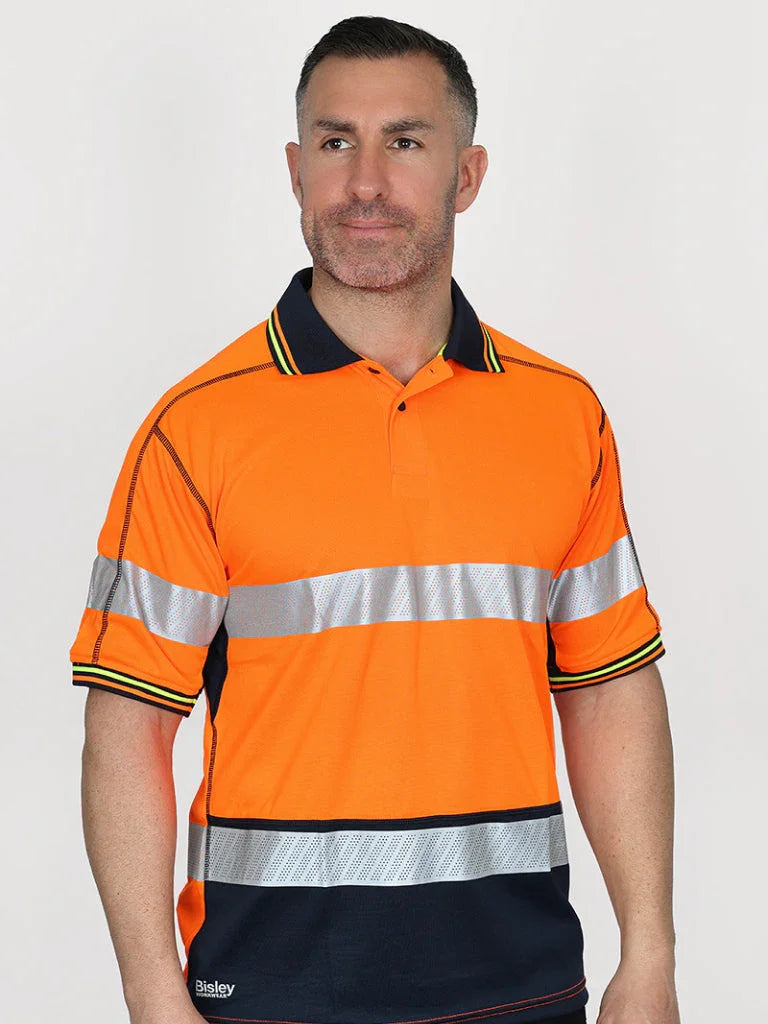 Personalised Custom Branded Bisley Taped Hi Vis Polyester Mesh Polo - Brand It Essex Ltd