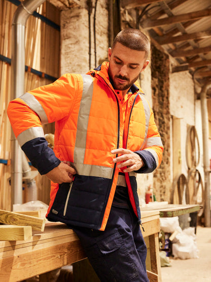 Bisley Taped Hi Vis Puffer Jacket