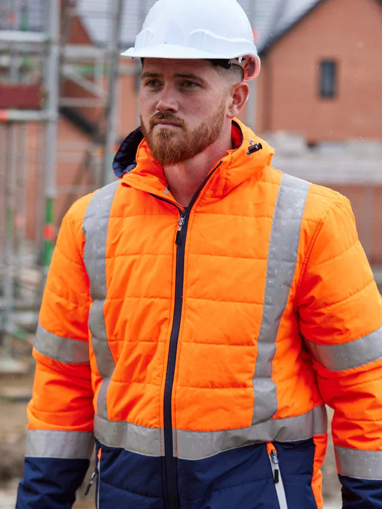 Bisley Taped Hi Vis Puffer Jacket - Brand It Essex Ltd