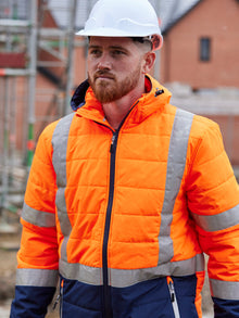 Bisley Taped Hi Vis Puffer Jacket