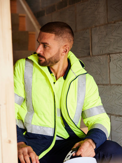 Bisley Taped Hi Vis Puffer Jacket