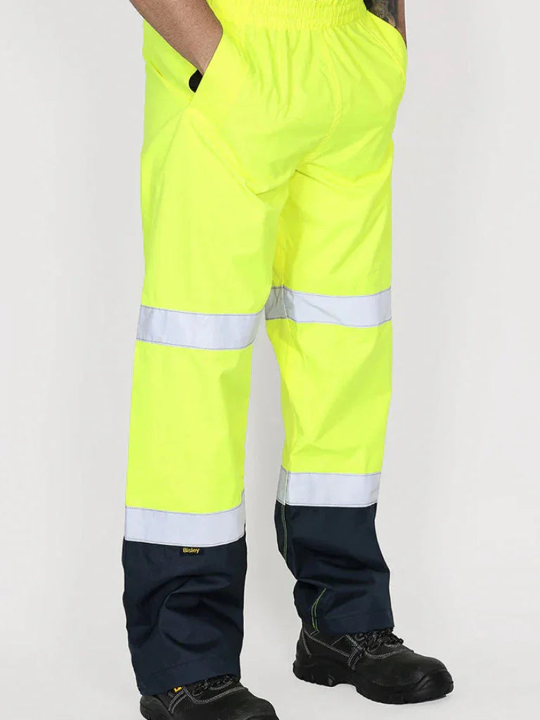 Bisley TAPED HI VIS RAIN SHELL TROUSER - Brand It Essex Ltd