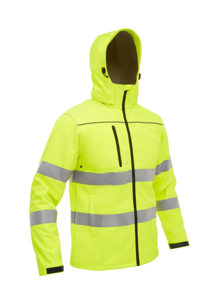 Bisley Taped Hi Vis Soft Shell Jacket with Hood - Brand It Essex Ltd
