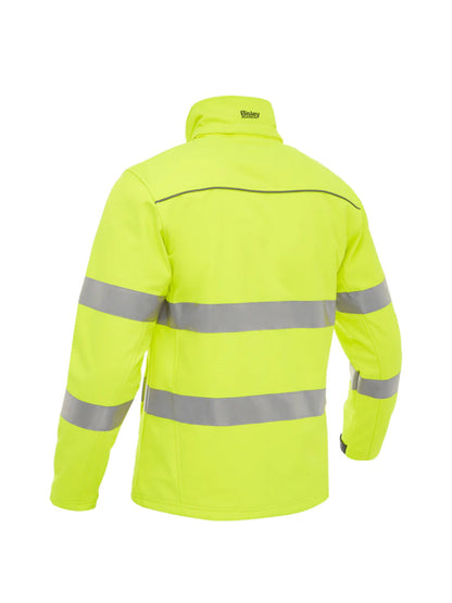 Bisley Taped Hi Vis Soft Shell Jacket with Hood