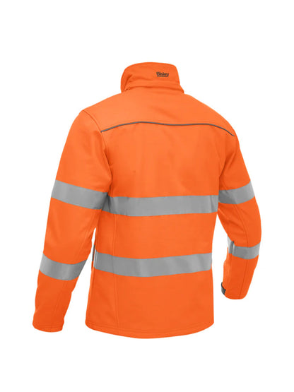 Bisley Taped Hi Vis Soft Shell Jacket with Hood